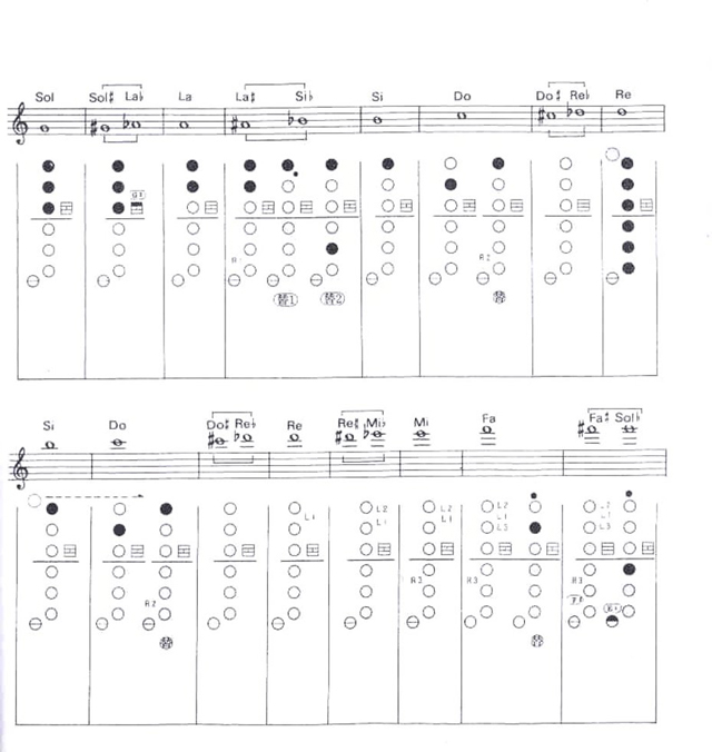 全音域指法表(2) 全音域指法表(2)